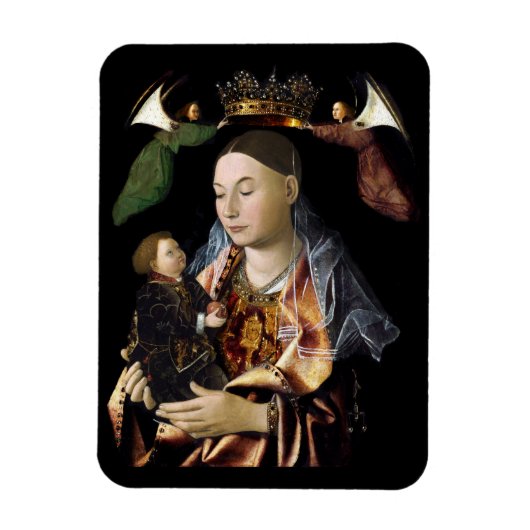 Salzen Madonna und Christliches Kind Magnet (Vertikal)
