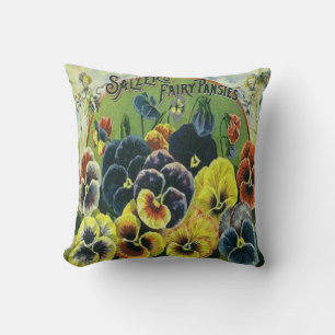 Salzer Fairy Stiefmütterchens Throw Kissen