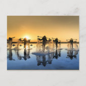 Salzernte in Vietnam Postkarte (Vorderseite)