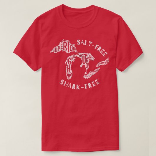 Salzfreies Hai - Freie Große Seen T-Shirt (Design vorne)