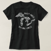 Salzfreies Hai - Freie Große Seen T-Shirt (Design vorne)