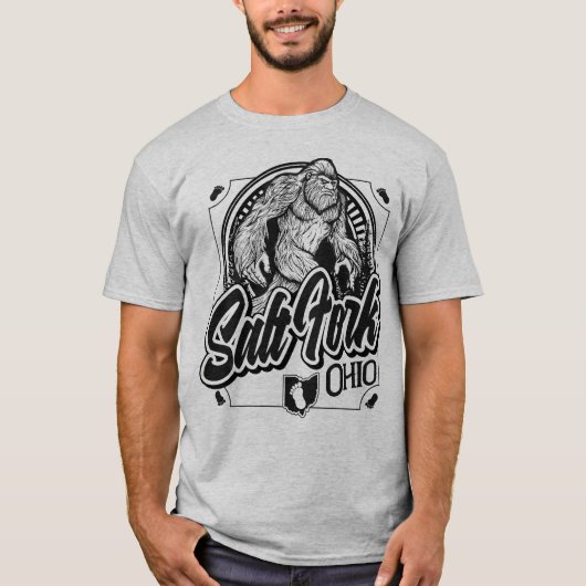 Salzgabel Bigfoot - Schwarz drucken T-Shirt (Vorderseite)