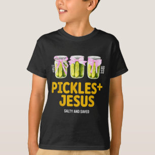 Salzgurken Jesus Salzig Und Gerettet Lustig Jesus T-Shirt