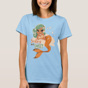 Salzig, aber süße Meerjungfrau: Spielerisch Retro T-Shirt