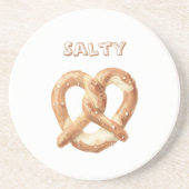 Salzige Brezel Getränkeuntersetzer (Vorne)