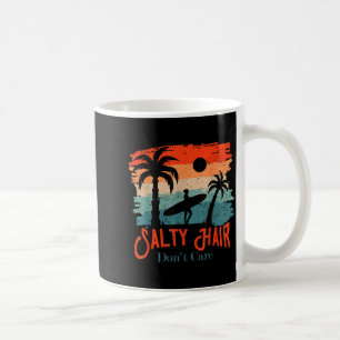 Salzige Haare sind egal Vintage Surfer Kaffeetasse