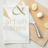 Salzige Küssestarfish-Wünsche Küchentuch (Viertel Falte)