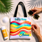 Salzige Mama Strand Sommer Stil Tasche