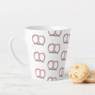 Salzige Pretzel-Drehmuster Milchtasse