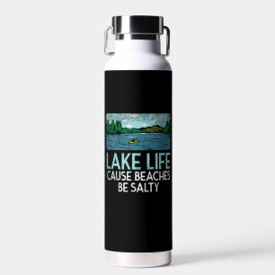 Salzige Strandseen des Seebenelebens Trinkflasche