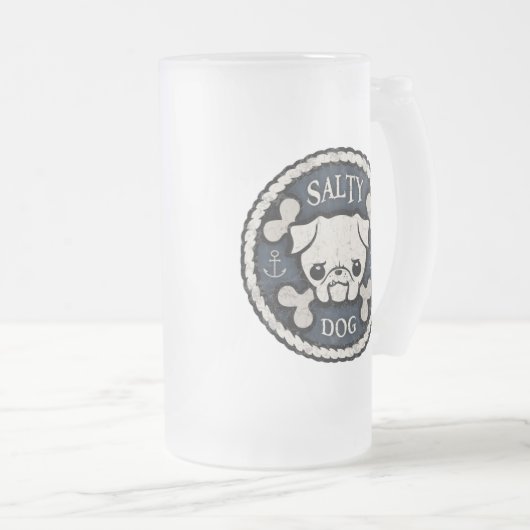 Salziger Hund - BD Mattglas Bierglas (VorderseiteRechts)