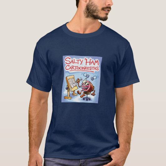 Salziger 'Schinken Cartooneestas T - Shirt (Vorderseite)