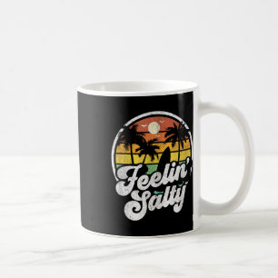 Salziges Gefühl Insel Urlaub Surfen Palme Retro B Kaffeetasse