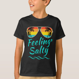 Salziges Gefühl Insel Urlaub Surfen Palme Retro B T-Shirt