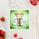 Salziges Hundegetränk-Rezept Serviette (Beispiel)