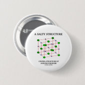 Salziges Struktur-Kristallstruktur-Natriumchlorid Button (Vorne & Hinten)