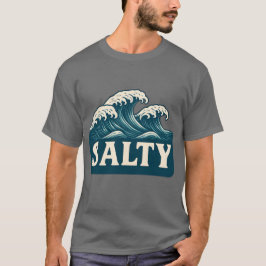 Salziges Teal Blau Surf Strand Wellen | Küstenlebe T-Shirt