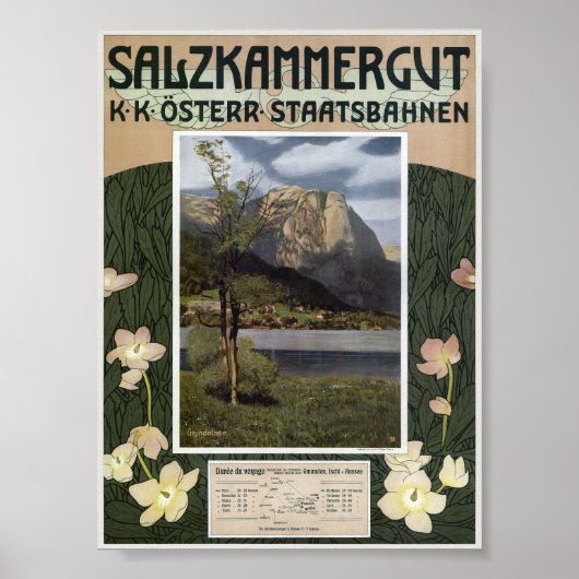 Salzkammergut Österreich Vintage Poster 1910 (Vorne)