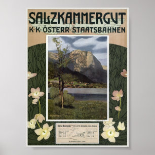 Salzkammergut Österreich Vintage Poster 1910