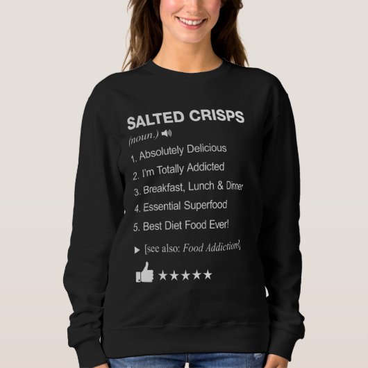 Salzknuspern Definition bedeutet "Funny" Sweatshirt (Vorderseite)