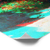 Salzkreuzer Wasserfall, Oregon 3D-Anaglyph-Poster Poster (Ecke)