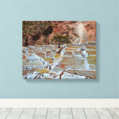 Salzpfannen von Maras, Peru Leinwanddruck (Insitu (Holzboden))