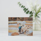 Salzpfannen von Maras, Peru Postkarte (Stehend Vorderseite)