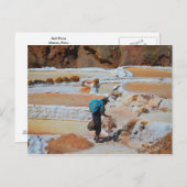 Salzpfannen von Maras, Peru Postkarte (Vorne/Hinten)