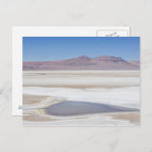 Salzsee auf dem Weg nach Argentinien Postkarte (Vorne/Hinten)