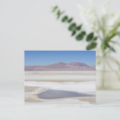 Salzsee auf dem Weg nach Argentinien Postkarte (Stehend Vorderseite)