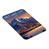 Salzsee-Stadt-Skyline Utah Magnet (Rechte Seite)