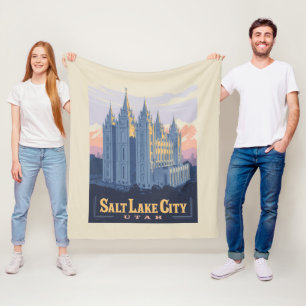 Salzsee-Tempel Salt Lake City, Utah Fleecedecke