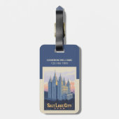 Salzsee-Tempel | Salt Lake City, Utah Gepäckanhänger (Rückseite vertikal)