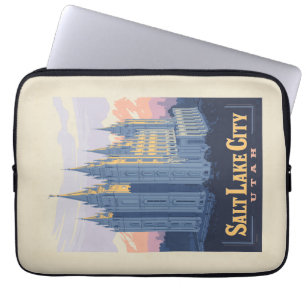 Salzsee-Tempel Salt Lake City, Utah Laptopschutzhülle