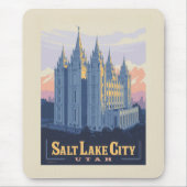 Salzsee-Tempel | Salt Lake City, Utah Mousepad (Vorne)