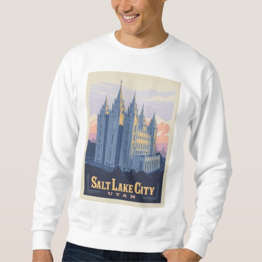 Salzsee-Tempel | Salt Lake City, Utah Sweatshirt (Vorderseite)
