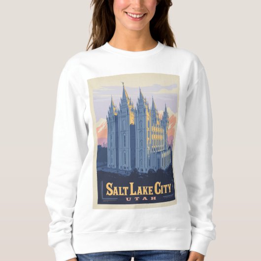 Salzsee-Tempel | Salt Lake City, Utah Sweatshirt (Vorderseite)
