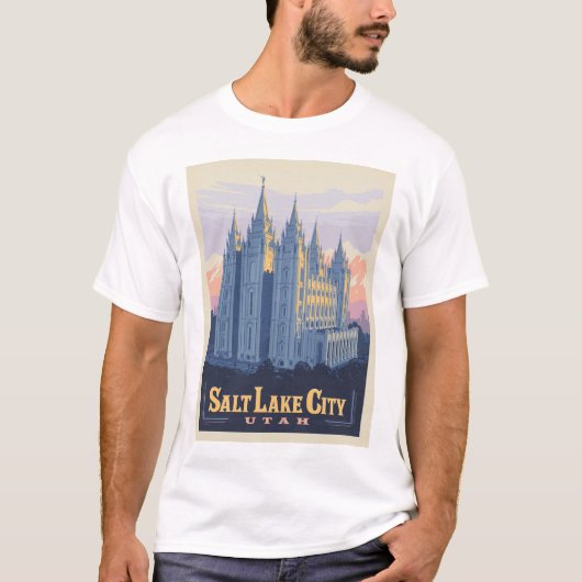 Salzsee-Tempel | Salt Lake City, Utah T-Shirt (Vorderseite)