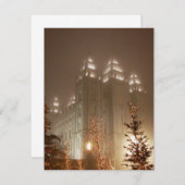 Salzsee-Tempel zu Weihnachten Dankeskarte (Vorne/Hinten)