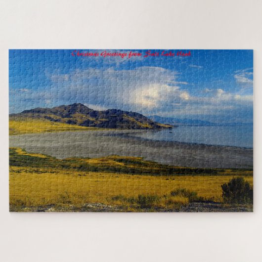Salzsee Utah. Weihnachtsgrüße Puzzle (Horizontal)