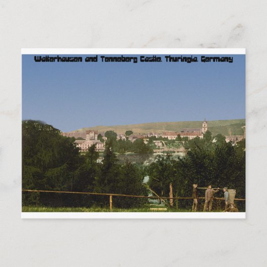 Salzungen mit Schloss, aus Seeberg, Thüringen Postkarte (Vorderseite)