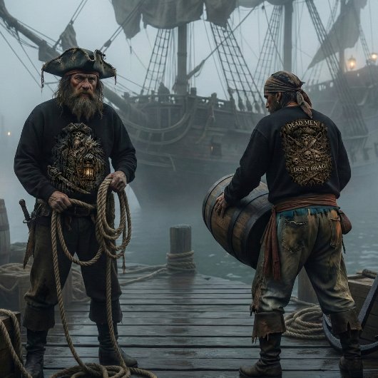 Salzverfluchter Kapitän – Tote Männer prahlen nich Sweatshirt