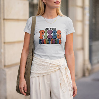 Salzwasser behebt alles Design T-Shirt