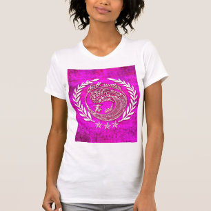 Salzwasser beruhigt die Soulwellenkunst im Rosa T-Shirt