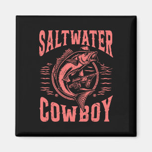 Salzwasser-Cowboy-Angeln Magnet