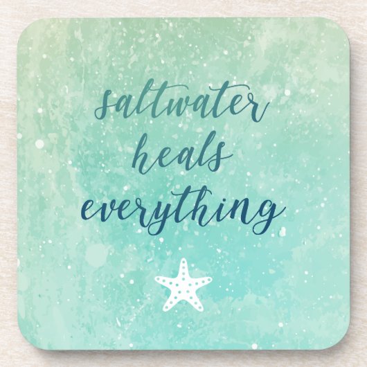 Salzwasser heilt alles getränkeuntersetzer (Vorderseite)