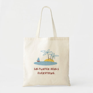 "Salzwasser heilt alles" Tote-Tasche Tragetasche