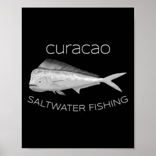 Salzwasser-Hochseeangeln Curacao Mahi Mahi Poster