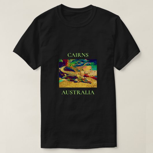 Salzwasser Krokodil Queensland Australien Reise T-Shirt (Design vorne)