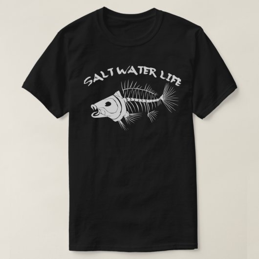 Salzwasser Meer Salz Angeln Fisch Wasser Geschenk T-Shirt (Design vorne)